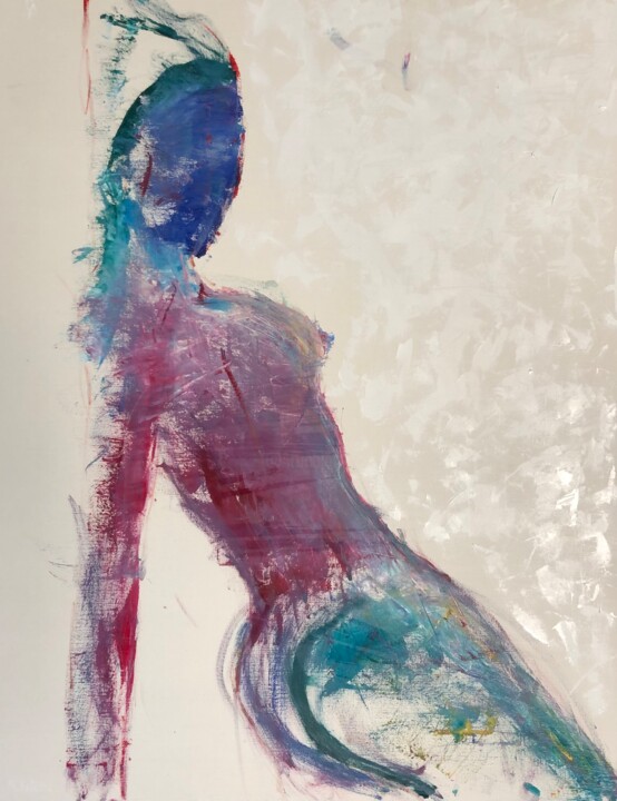 Pintura intitulada "Венера дерзкая" por Kseniia Sher Kseniya Scher, Obras de arte originais, Óleo Montado em Painel de madei…