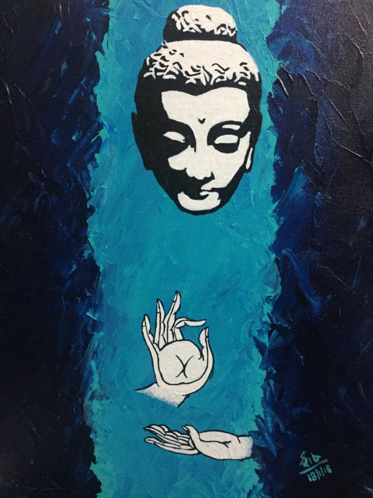 Painting titled "Serenity 2.0" by Sid, Original Artwork, Acrylic