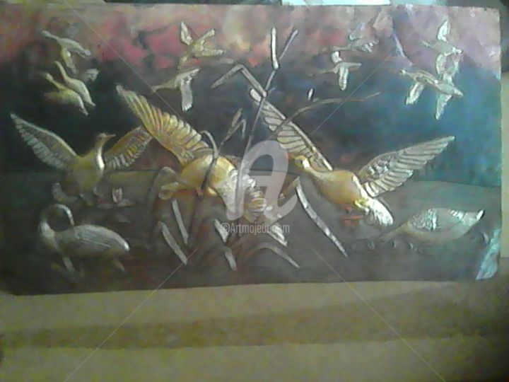 Artisanat intitulée "les canards" par Kabibi Josephine, Œuvre d'art originale