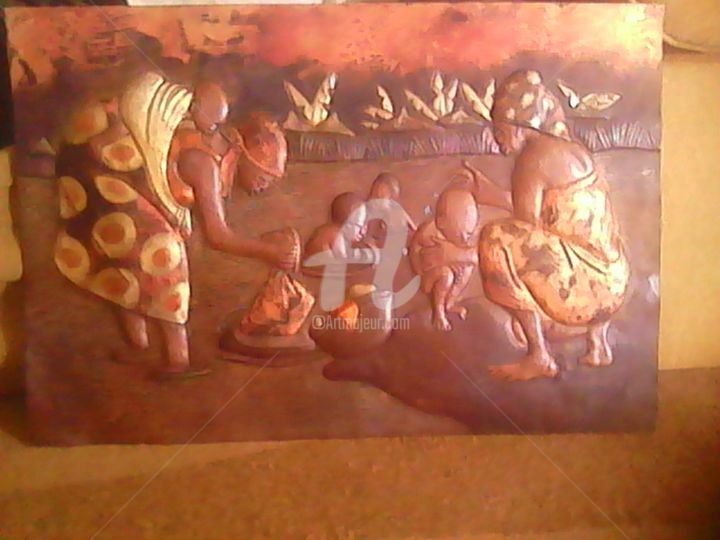 Artesanato intitulada "la femmes au marigo" por Kabibi Josephine, Obras de arte originais