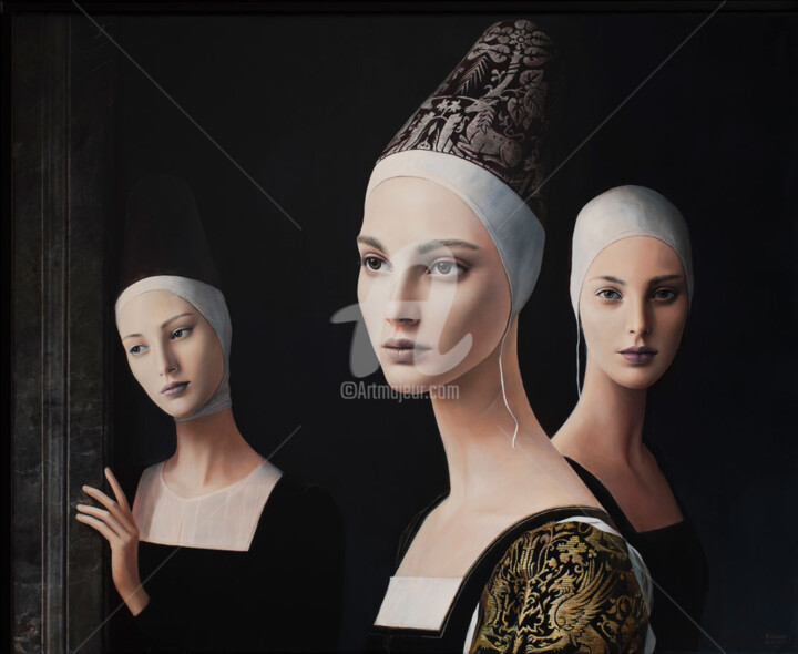 Malarstwo zatytułowany „Women09” autorstwa Kacper Kalinowski, Oryginalna praca, Olej