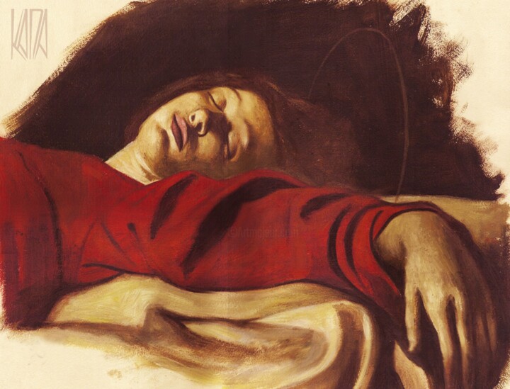 Arte digital titulada "Death of the Virgin…" por Kada, Obra de arte original, Oleo