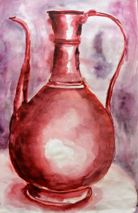 Pintura intitulada "dsc-8944.jpg" por Kadir Kaplan, Obras de arte originais, Aquarela