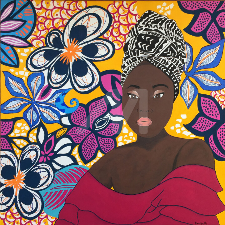 Peinture intitulée "Marie-Eugénie" par Kadjalli, Œuvre d'art originale, Acrylique