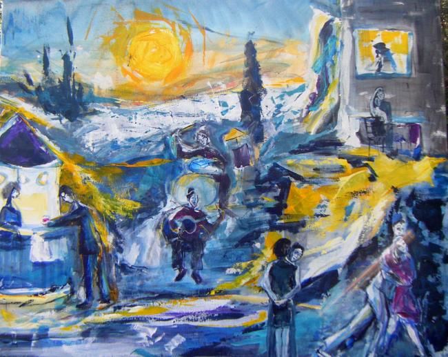 Peinture intitulée "Le_baltringue.JPG" par Gandon Nathalie, Œuvre d'art originale,