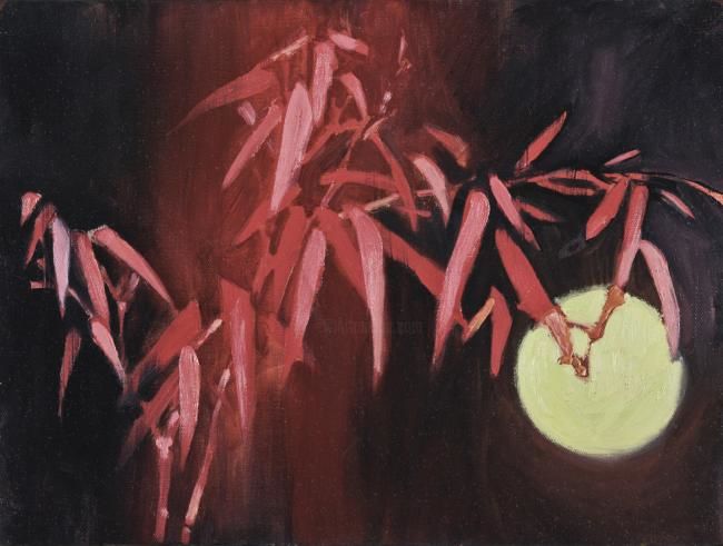 Painting titled "Bamboo erotic" by Camo Gallery, Original Artwork, Oil