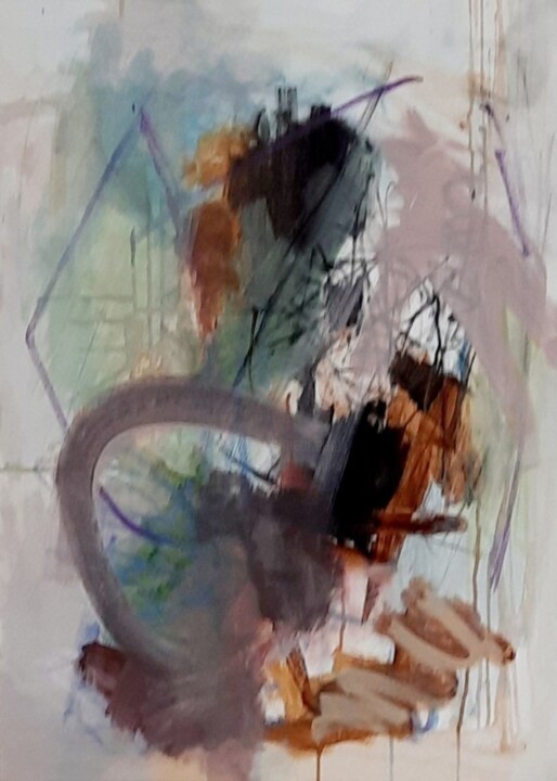 Картина под названием "Withered" - Kae-He Zöllner, Подлинное произведение искусства, Акрил