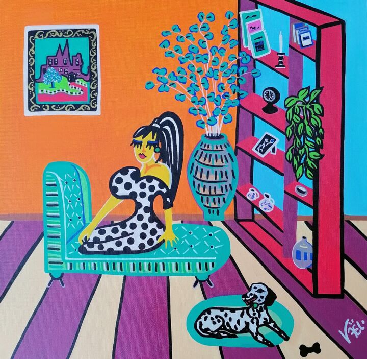Peinture intitulée "Belles" par Kaël, Œuvre d'art originale, Acrylique Monté sur Carton