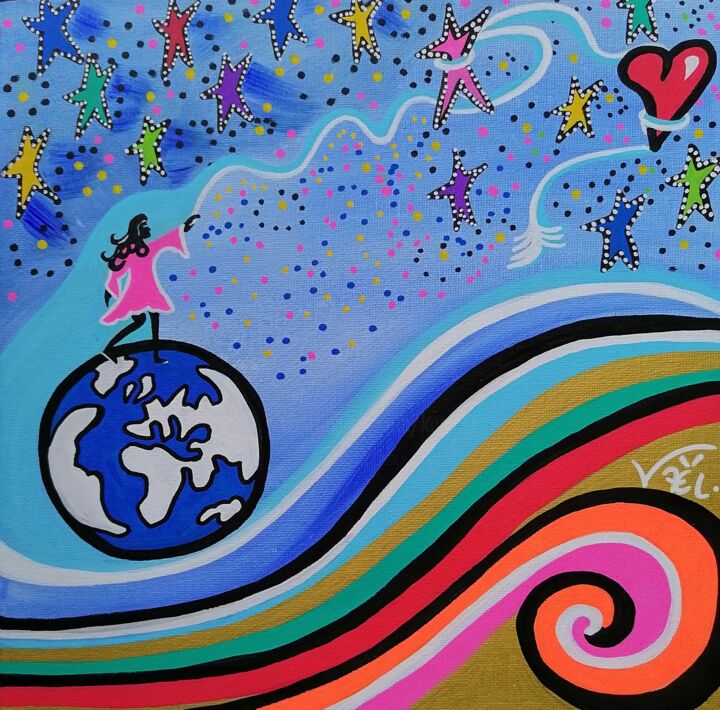 Peinture intitulée "Audacieuse" par Kaël, Œuvre d'art originale, Acrylique Monté sur Carton