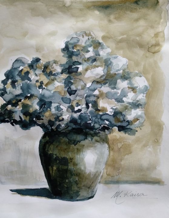 Peinture intitulée "LES 3 ENCRES" par Kaiser, Œuvre d'art originale, Encre
