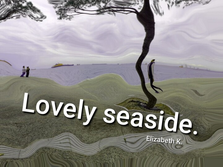 Photography titled "Lovely Seafront" by Elize Kaisser, Original Artwork, AI generated image