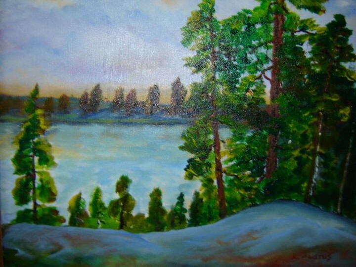 Painting titled "Kuusamo" by Kaj Af Alstes, Original Artwork