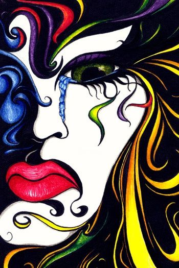 Drawing titled "And so.. I Cry" by Kalamate, Original Art, Other