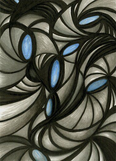 Drawing titled "Elementals - Air" by Kalamate, Original Art,