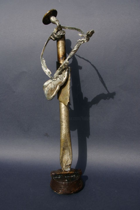 Скульптура под названием "Musicien" - Kalizae, Подлинное произведение искусства, Алюминий