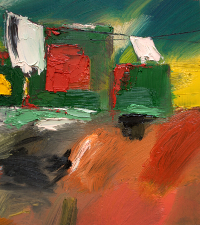 Peinture intitulée "Les couleurs du vent" par Kam Bendi, Œuvre d'art originale, Huile