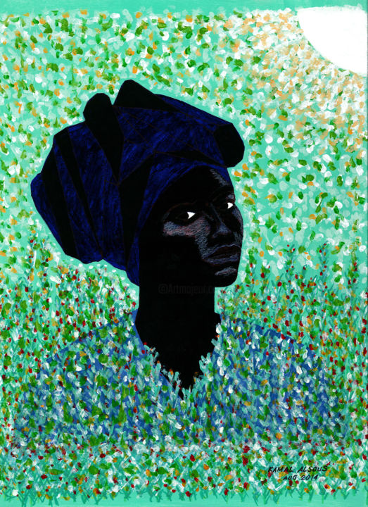 Gravures & estampes intitulée "african-peace.jpg" par Kamal Alsous, Œuvre d'art originale, Sérigraphie