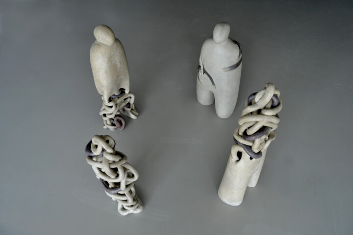 Sculpture titled ""Człowiek, człowiek…" by Kamil Klucowicz, Original Artwork, Ceramics