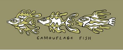 Druckgrafik mit dem Titel "Fish" von Kamil Kopecky, Original-Kunstwerk