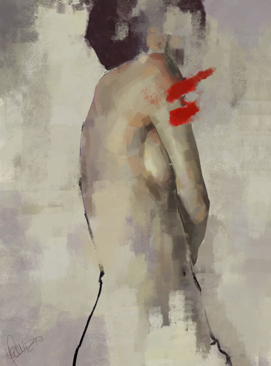 Digital Arts titled "Suffering's Aesthet…" by Mattia Maurizio, Original Artwork, Digital Painting