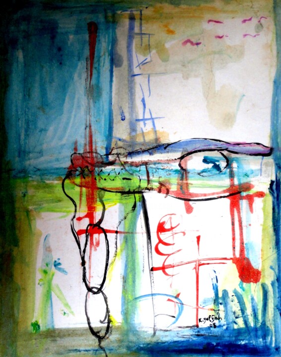 Peinture intitulée "n-35-yaffah-2004-de…" par Kanfitine Yaffah, Œuvre d'art originale