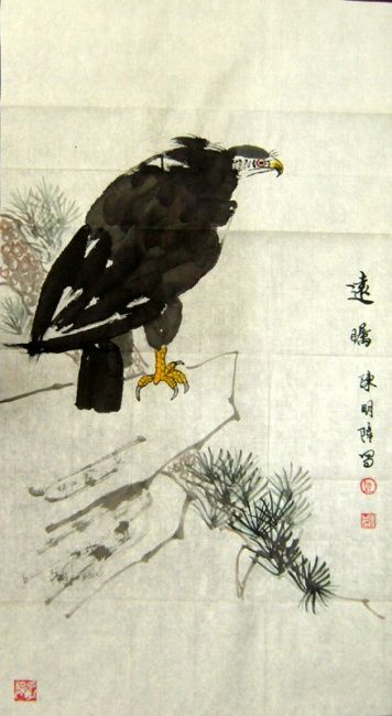 Schilderij getiteld "_EE_uA22.jpg" door Minglong Chen, Origineel Kunstwerk