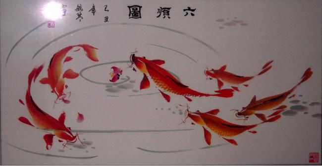 Pittura intitolato "六顺图 1.00m x 0.50m" da Minglong Chen, Opera d'arte originale