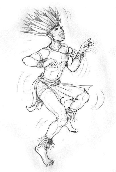 Dessin intitulée "Danseur" par Kangol Le Droïd, Œuvre d'art originale