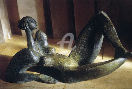 Sculpture titled "Au bord de l'eau" by Kaol, Original Artwork