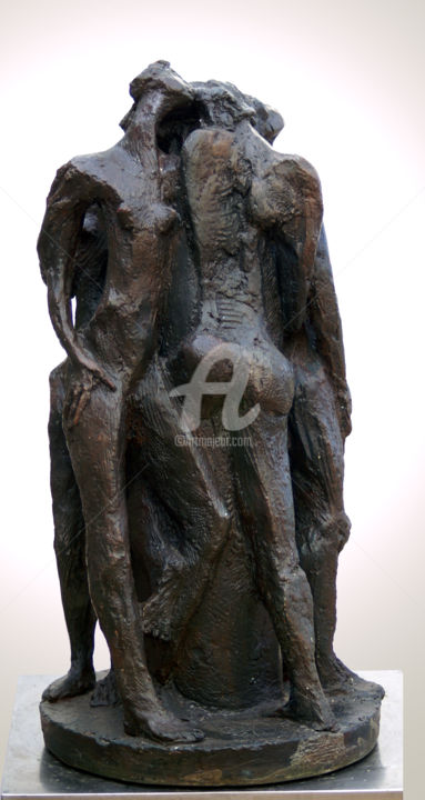Sculpture titled "les-baigneuses-9-h5…" by Kaol, Original Artwork