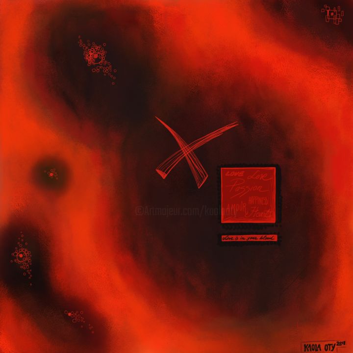 Digital Arts titled "LOVEe" by Kaola Oty, Original Art, 2D Digital Work