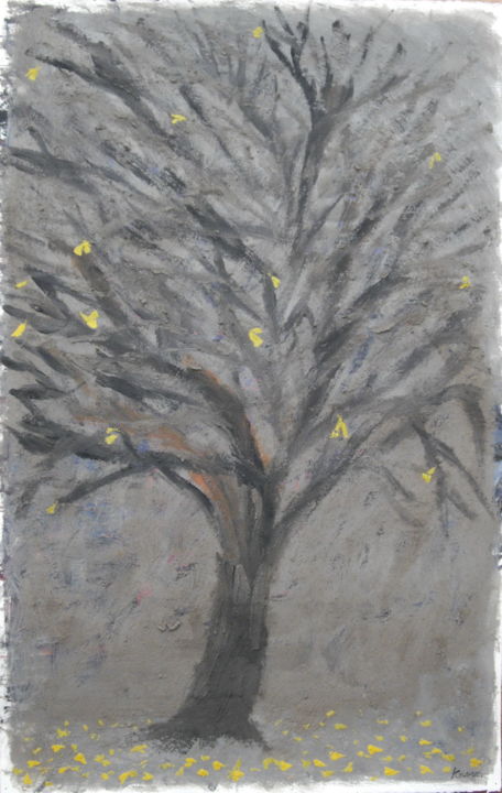 Painting titled "Ginkgo" by Kaoru Tsuzawa, Original Artwork