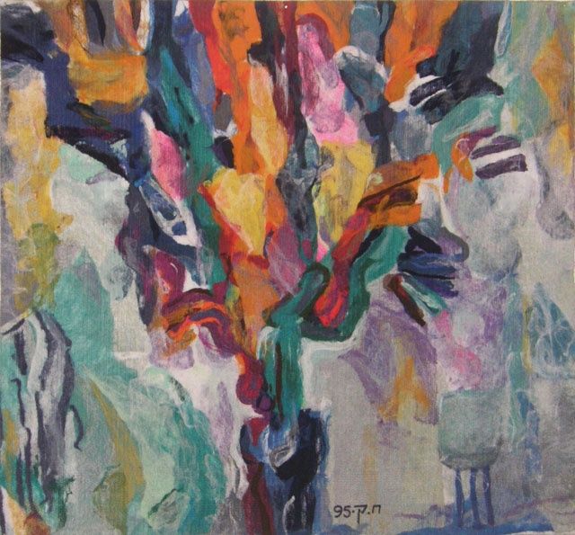 Pittura intitolato "Букет/ bouquet" da Haim Kapchitz, Opera d'arte originale
