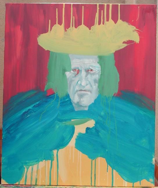 Peinture intitulée "roi barbare2" par Marc Kapriel De Barsa, Œuvre d'art originale,