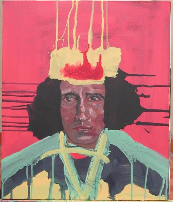 Peinture intitulée "roi barbare 3" par Marc Kapriel De Barsa, Œuvre d'art originale,