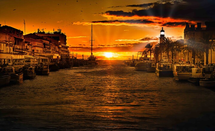 Photographie intitulée "couchers de soleil…" par Gerald Kapski, Œuvre d'art originale, Photographie numérique