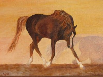 Pintura titulada "Adiestramiento, óleo" por Macarena De Soto, Obra de arte original