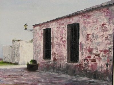 Painting titled "Calle de los Suspir…" by Macarena De Soto, Original Artwork
