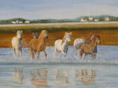 Pintura titulada "Tropilla de caballo…" por Macarena De Soto, Obra de arte original