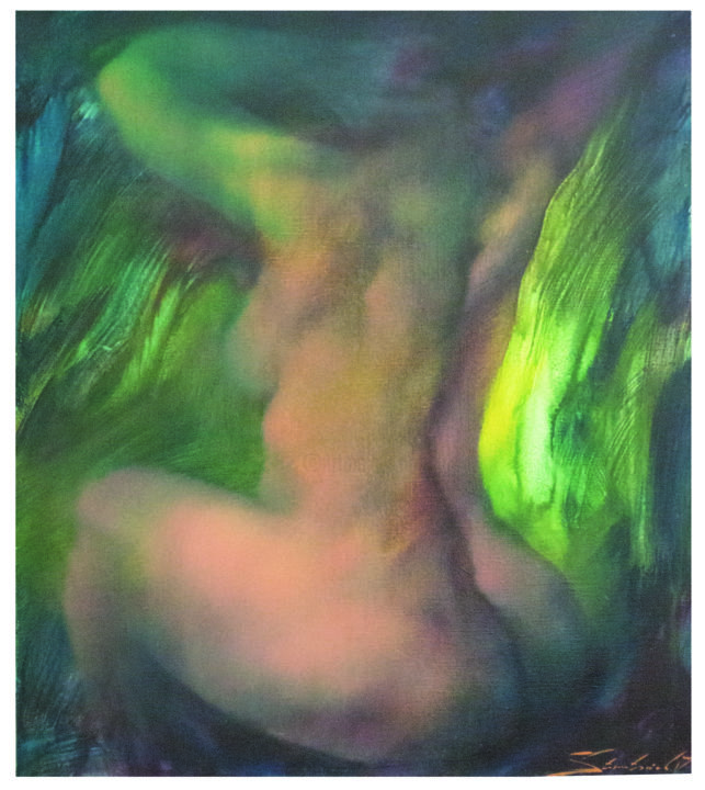 Malerei mit dem Titel "Academy figure" von Yury Salany, Original-Kunstwerk, Öl
