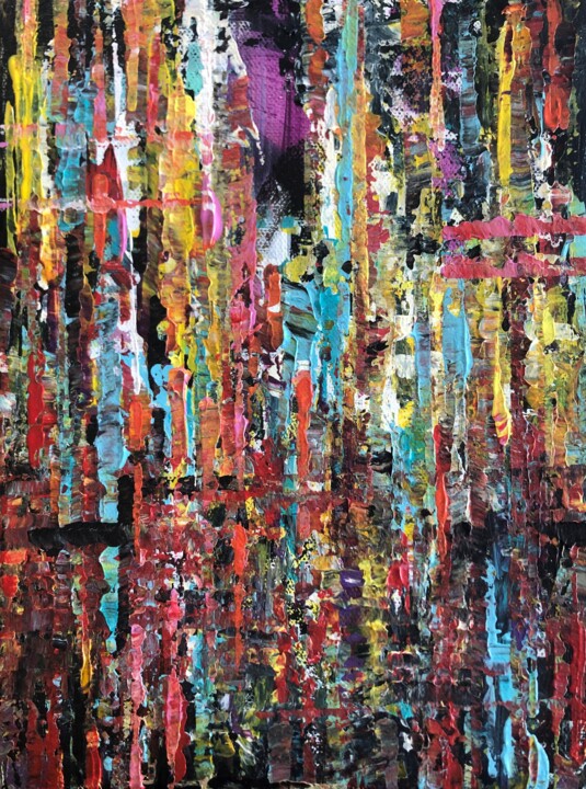 Painting titled "Chaos" by Kardimago, Original Artwork, Acrylic