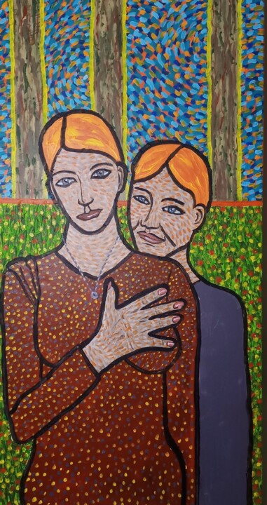 Painting titled "L'ancre" by Karel Liefooghe, Original Artwork, Acrylic
