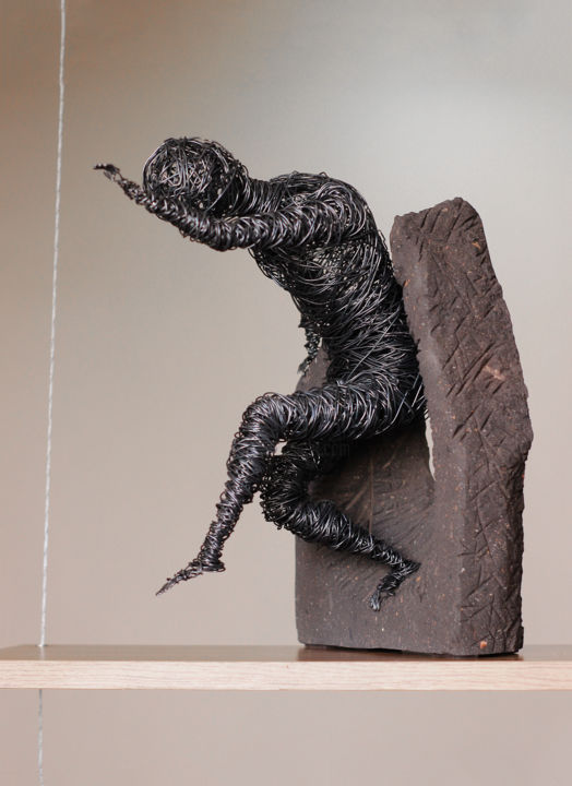 Sculpture titled "Escape 31x24x20 5.4…" by Karen Axikyan, Original Artwork, Metals