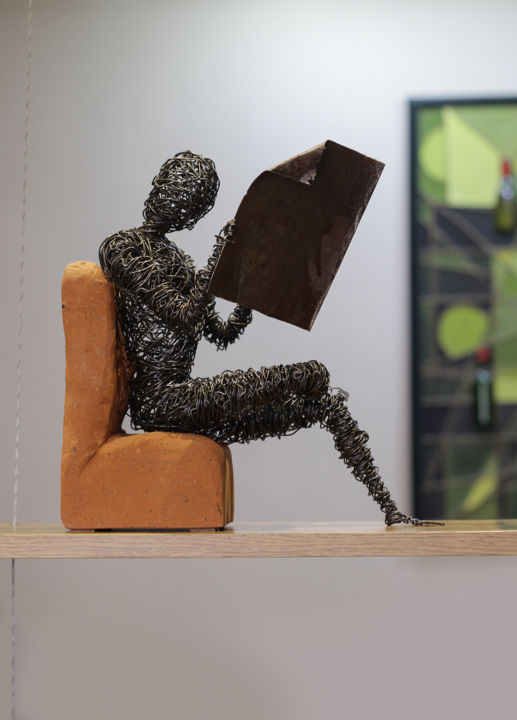 Sculpture intitulée "Information 32x30x1…" par Karen Axikyan, Œuvre d'art originale, Métaux