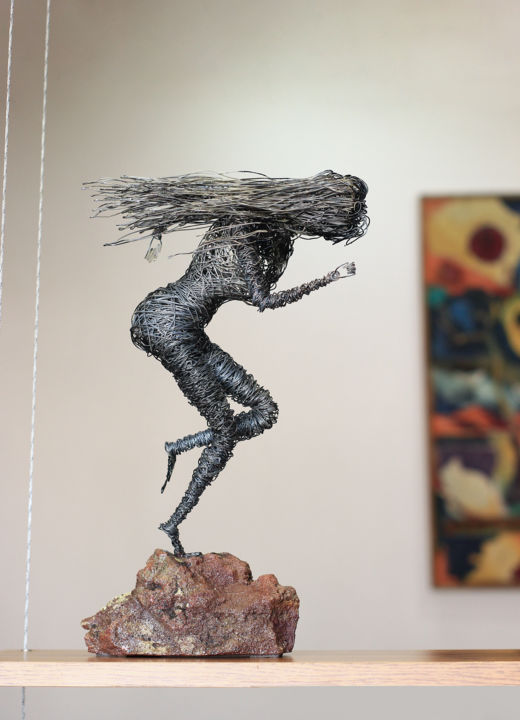 Sculpture titled "Ahead of the wind (…" by Karen Axikyan, Original Artwork, Metals