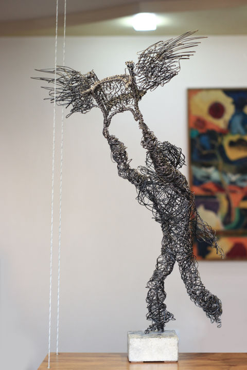 Rzeźba zatytułowany „Loss of a chair (65…” autorstwa Karen Axikyan, Oryginalna praca, Beton