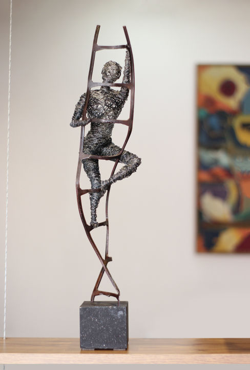 Скульптура под названием "DNA (55x14x13 2.1kg…" - Karen Axikyan, Подлинное произведение искусства, Металлы