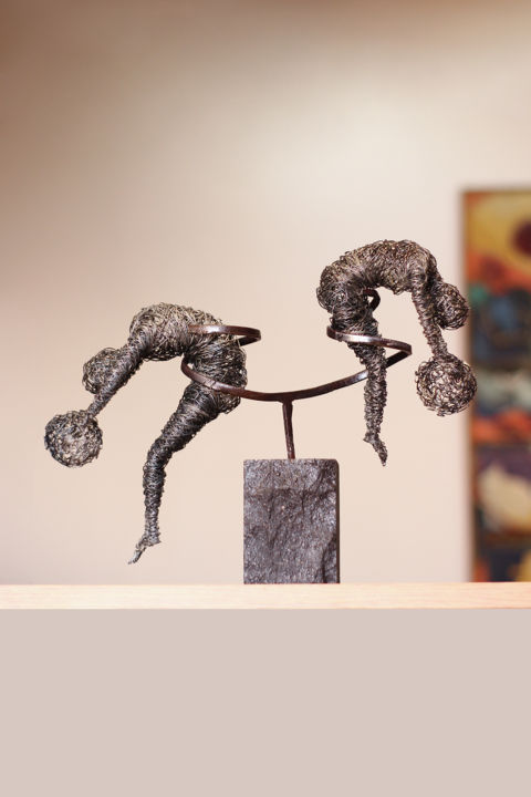 Sculpture titled "Weighing machine (2…" by Karen Axikyan, Original Artwork, Metals