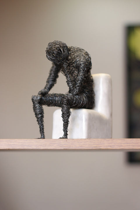 Sculpture titled "Problems (19x17x10…" by Karen Axikyan, Original Artwork, Metals