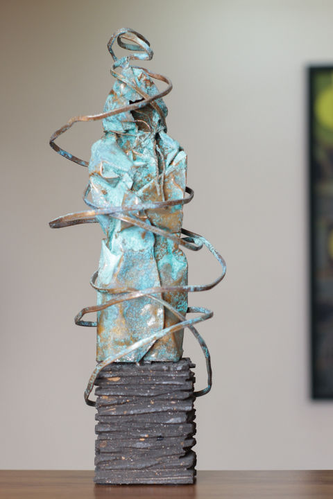 Скульптура под названием "Pastor (39x15x14 1.…" - Karen Axikyan, Подлинное произведение искусства, Нержавеющая сталь